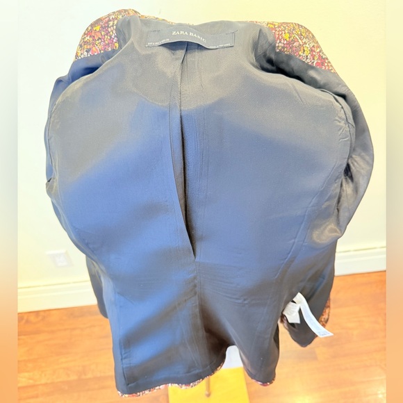 New with tags - Zara metallic floral jacquard blazer - floral suit jacket ZARA - Picture 12 of 15